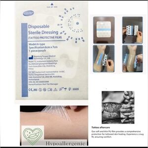 40 Waterproof Tattoo Aftercare Dressing Transparent Film Dressing Pre-Cut Sheets